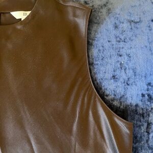 Banana Republic Chocolate Brown Silk Sleeveless Top- Perfect Work Shell Size M